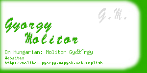 gyorgy molitor business card